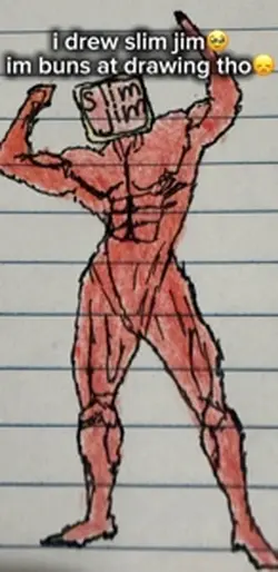 slim jim drawing🥹