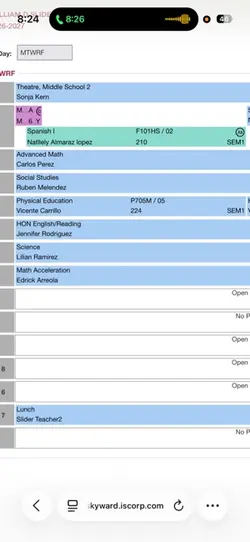 Posting my schedule