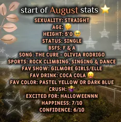 start august stats