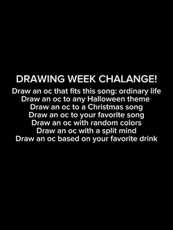 DRAWING WEEK!!