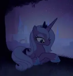 Luna with black eyes