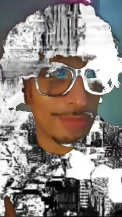 B&W glitch effect