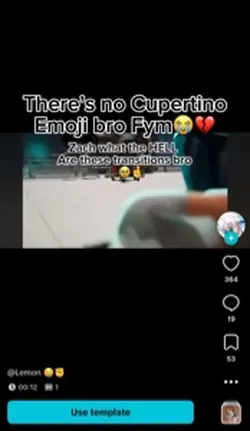 No Cupertino emoji😭💔
