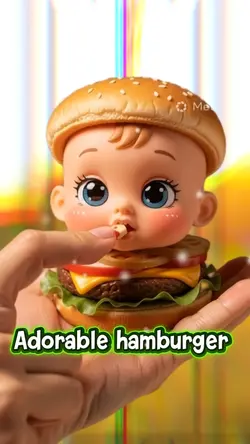 adorable hamburger 