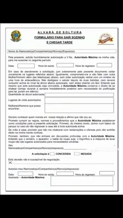formulário pra sair 