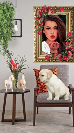 Foto no quadro