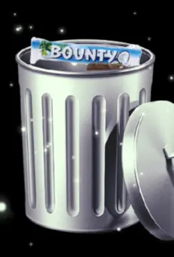 thrown into trash