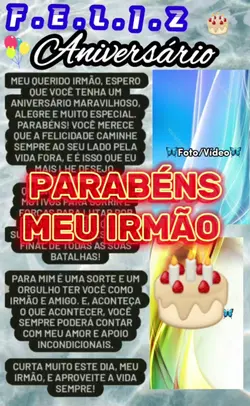 PARABÉNS MEU IRMÃO