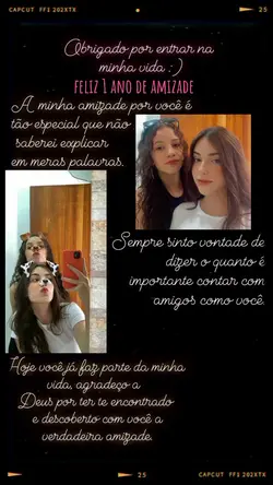 1 ano de amizade 