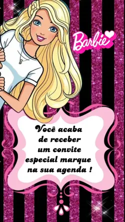 Convite Barbie 