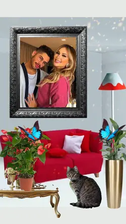 casal foto em quadro