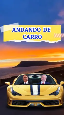 andando de carro.