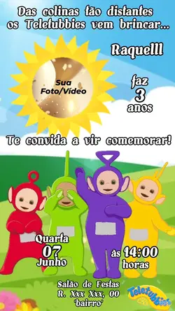 Convite Teletubbies