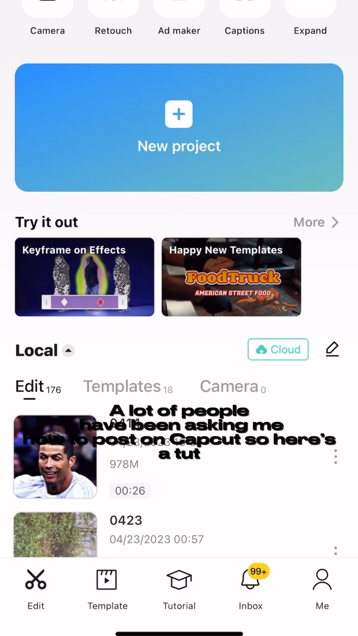 capcut template cover