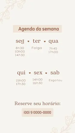 Agenda semanal