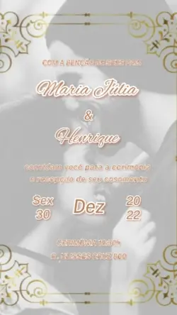 convite de casamento