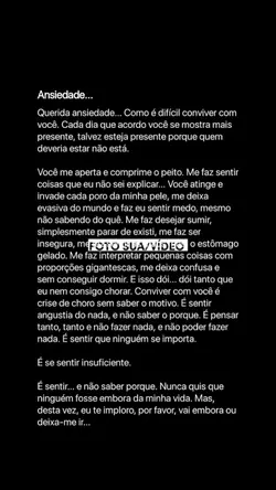 Querida ansiedade