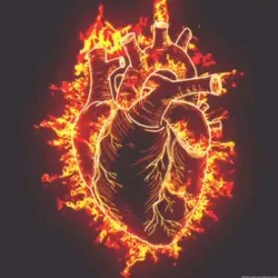 Flaming heart