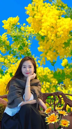Golden flower tree