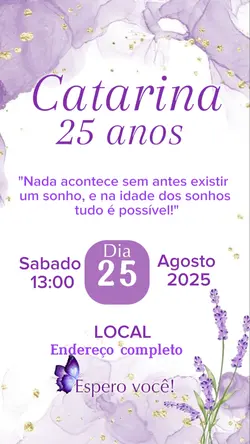 convite aniversário 