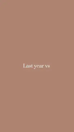 Last year vs this 