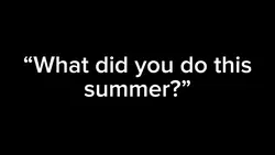 What I did summer
