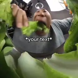 Eating salad 