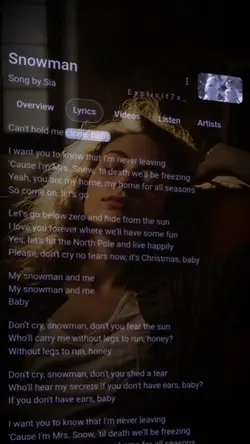Snowman Song by sia 