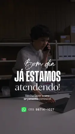 JÁ ESTAMOS ATENDENDO