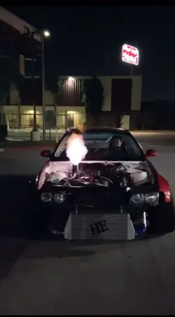 BMW M3 spittin flame