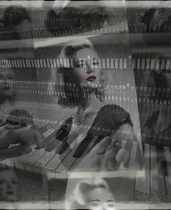 Retro piano overlay 