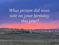 Birthday from nasa