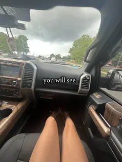 you will see..