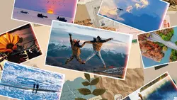 Moving photo wall