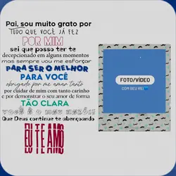 Pai, sou muito grato