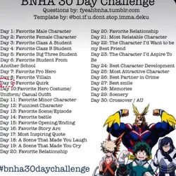 Bnha day 9 30 days