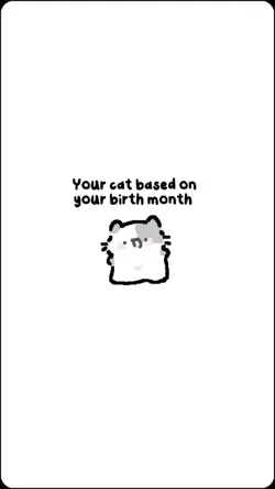 Birth month cat