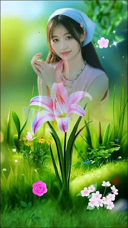 Among the flowers