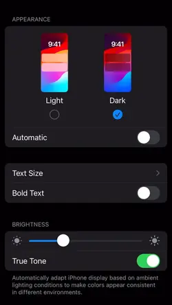 Dark mode