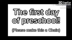 1st day of preschool