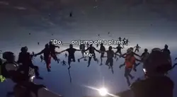 Jump off plane