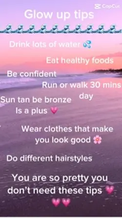 Glow up tips 🌊🌸💗