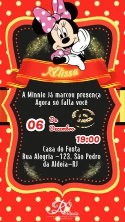 Convite da Minnie 