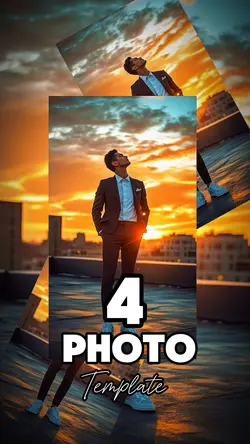 4 photo template