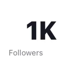 1K FOLLOWERS 