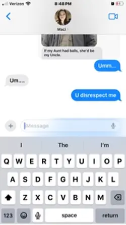 You disrespect me