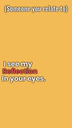 I see my reflection