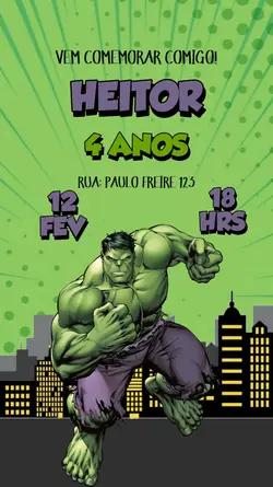 CONVITE HULK
