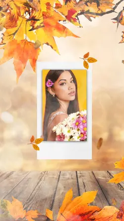 Fall photo template 