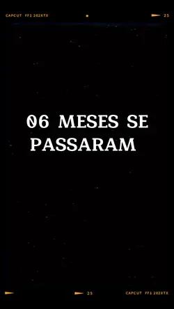 6 meses se passaram 